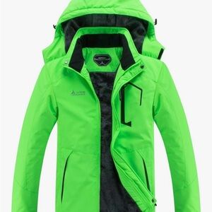 Moerdeng Men’s Waterproof Ski Jacket, Warm Winter Snow coat with hood